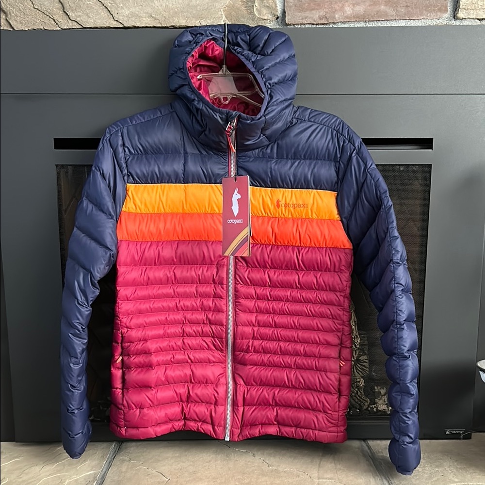 Cotopaxi Fuego Down Hooded Jacket Maritime & Raspberry
